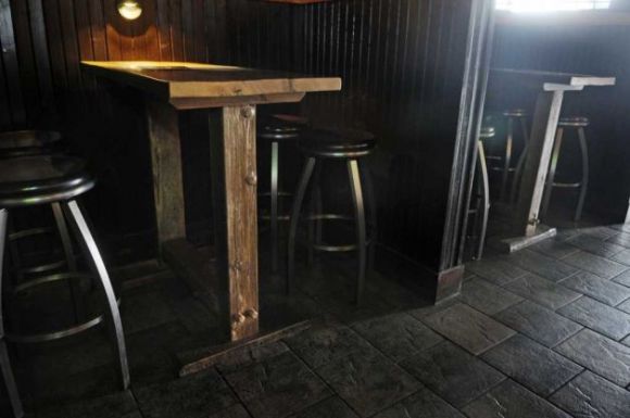 high top tables under low light